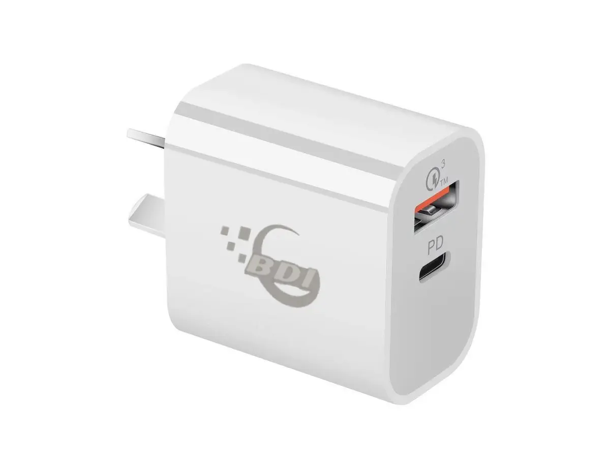 BDI 20W PD Quick Charger AU plug with USB and Type C Port (1-Pack)