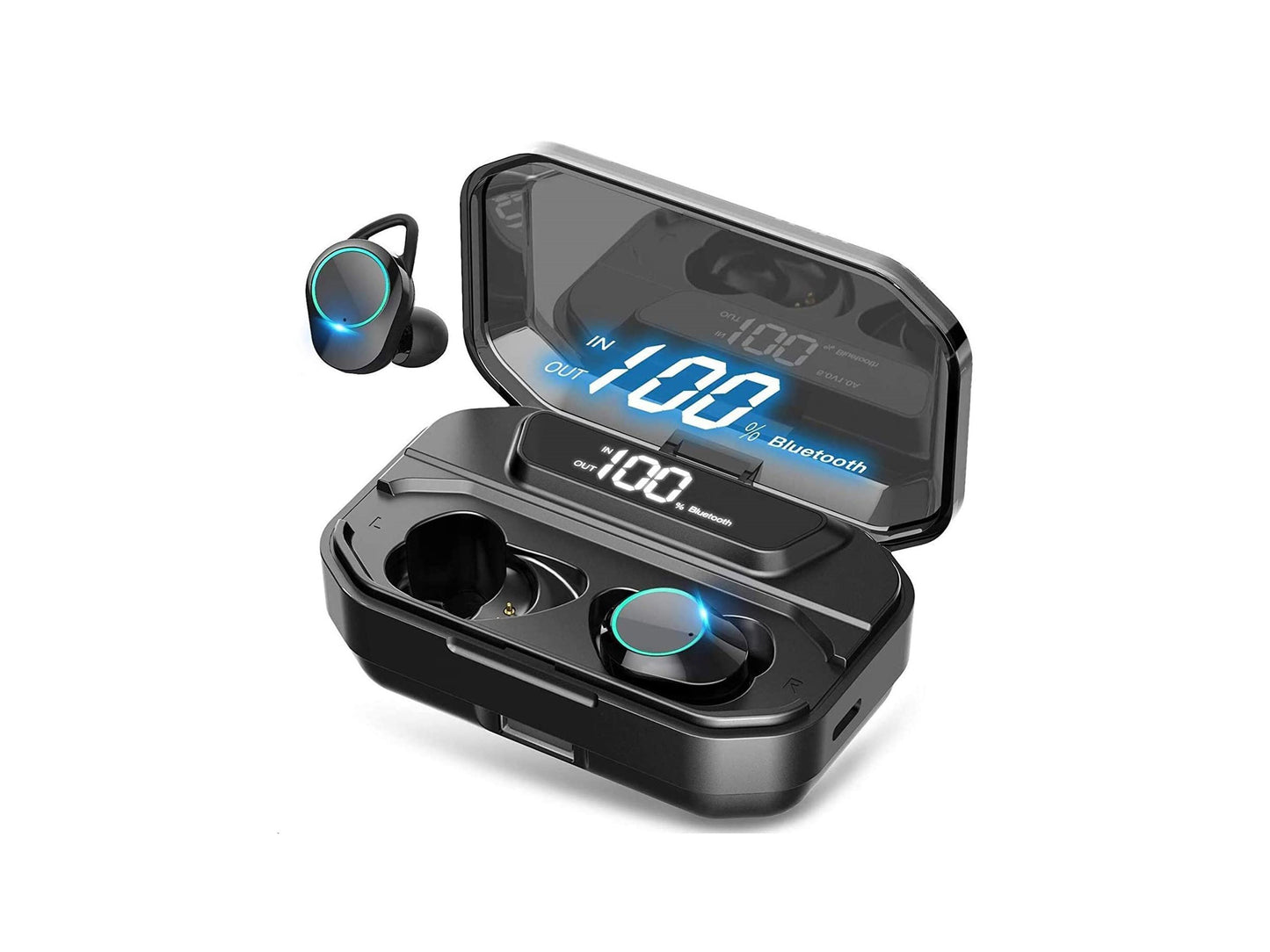 BDI True Wireless Earbuds Bluetooth 5.0 IPX7 Waterproof with 3300mAh Charging Case