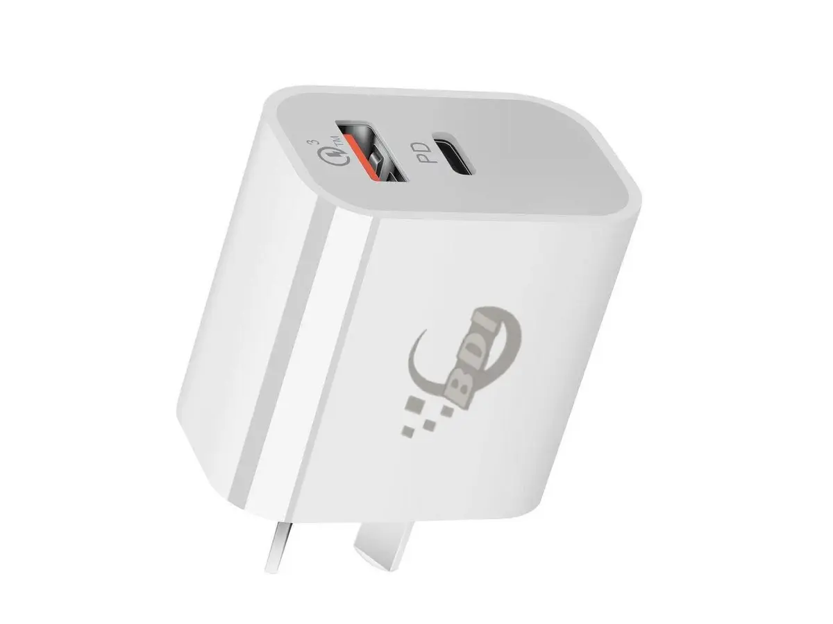 BDI 20W PD Quick Charger AU plug with USB and Type C Port (1-Pack)