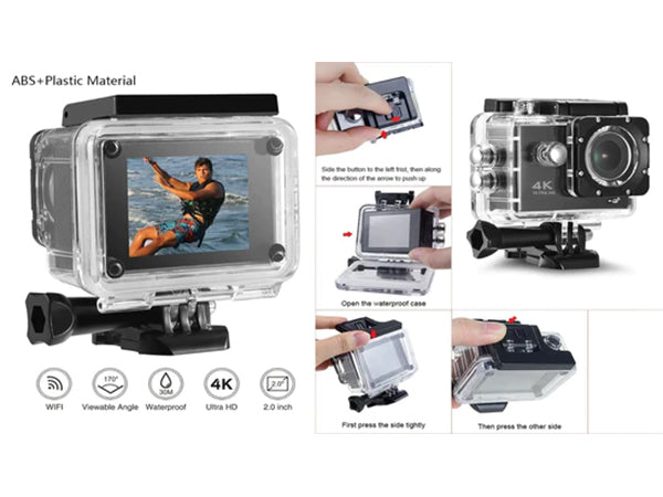 BDI 4K HD Sports Action Camera with Wi-Fi & Remote