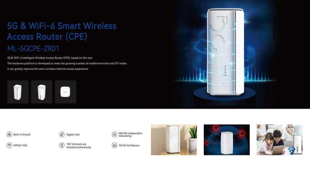 BDI 5G CPE Router with 4GX LTE Cat20 & Wi-Fi 6