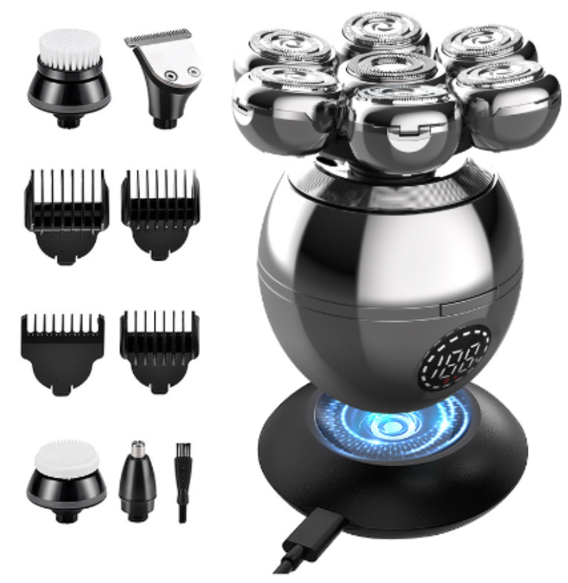 alien-spaceship-shaver-7-in-1-professional-cordless-electric-waterproof-rotary-rechargeable-shaver