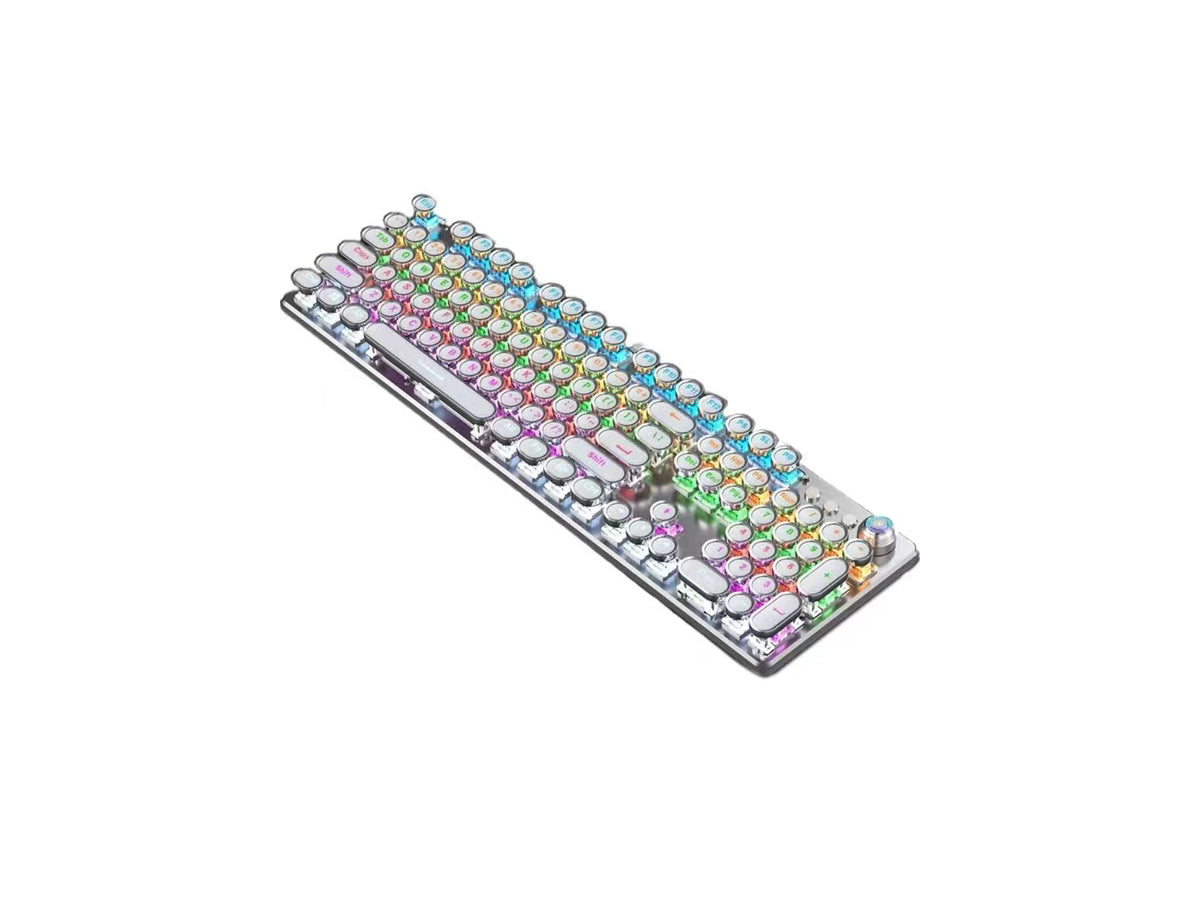 BDI Gaming Keyboard Luminous Retro Punk Green Axis Mechanical Keyboard