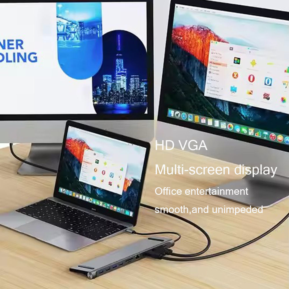 all-in-one-docking-hub-4k-dual-screen-100w-fast-charge-usb-3-0-vga-rj45-for-laptop-phone