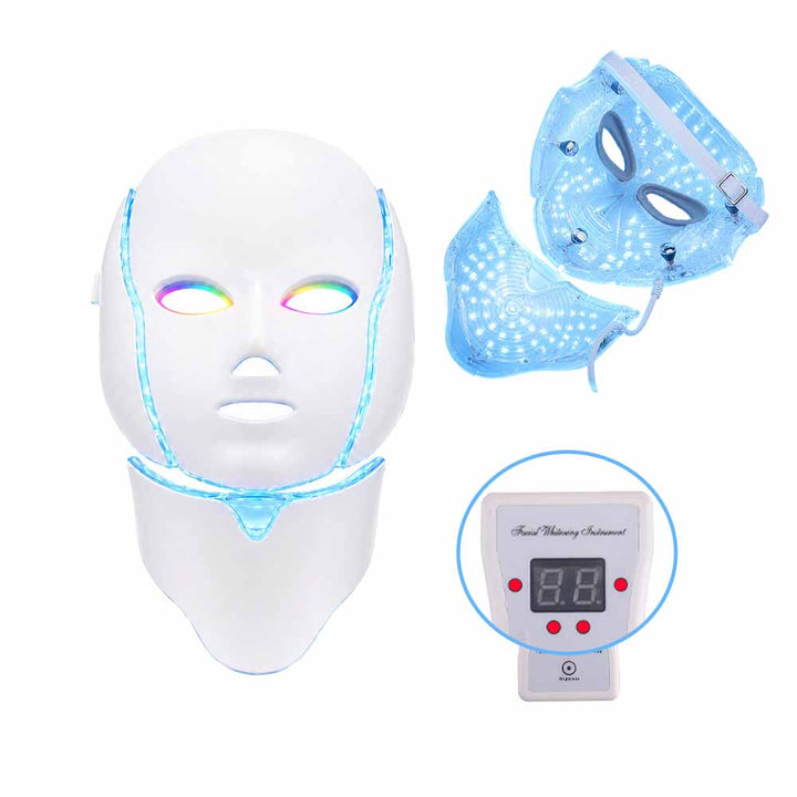 7-Color LED Light Therapy Face Mask – 120 High-Quality LED Chips Ergonomic Design, Covers Face