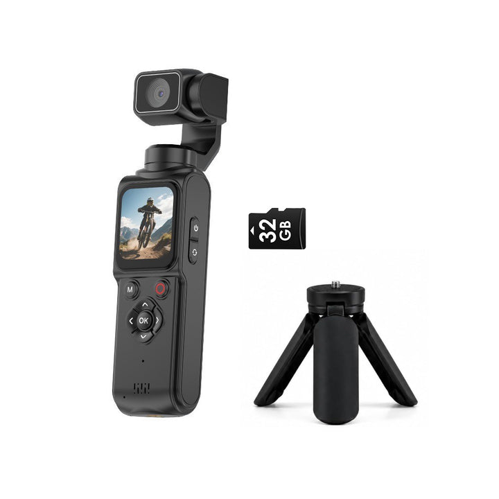 Vlog Gimbal Camera – 4K HD 75MP Photos Auto-Tracking with 1.72 inch Touch Screen  32GB SD Card