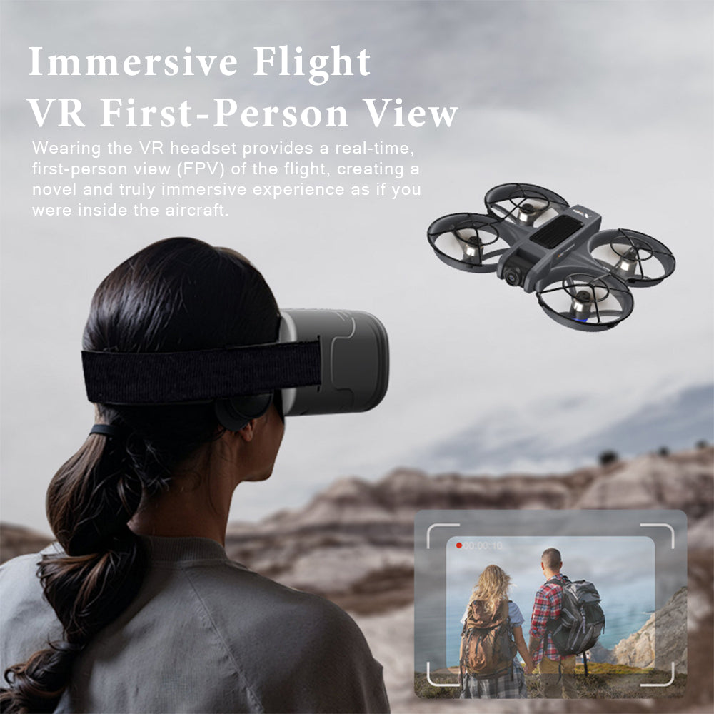 vr goggle drone VR FPV Goggles Drone with 50X Zoom Camera and Optical Flow Hover -X226 – BDI Technology