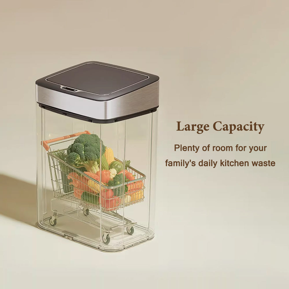 smart-sensor-trash-can-32l-stainless-steel-wave-motion-sensing-quiet-hydraulic-lid