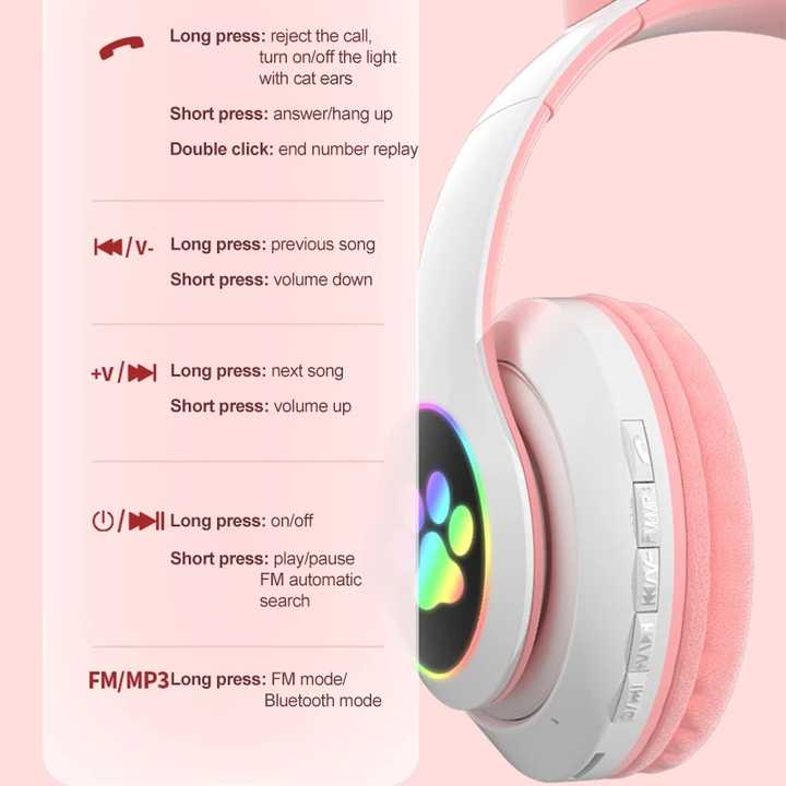 adorable-pink-wireless-cat-paw-headphones-with-ear-flaps