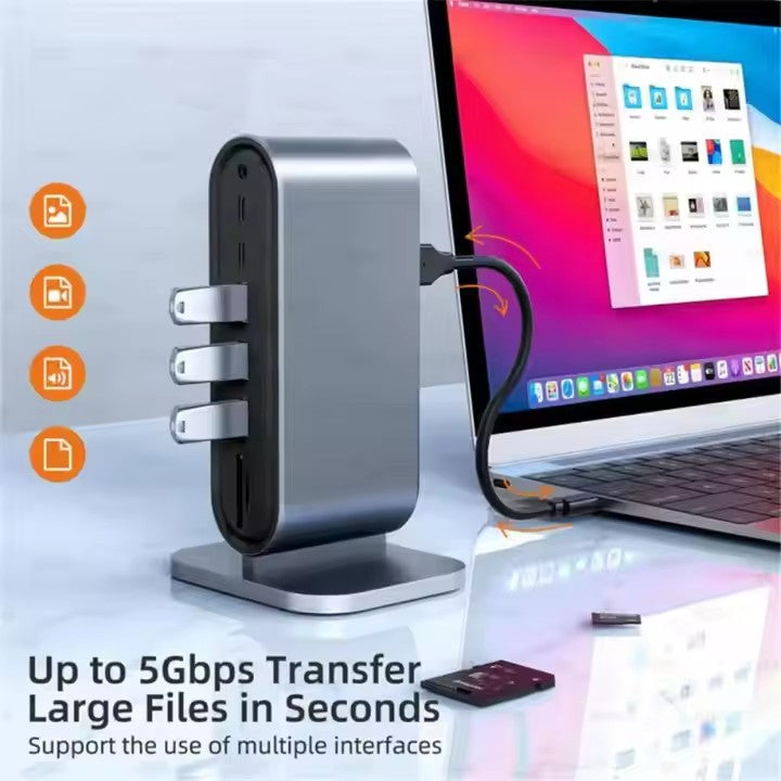 12-in-1-usb-c-hub-aluminum-hdmi-4k-30hz-3x-usb-3-0-otg-for-laptop-phone-5gbps