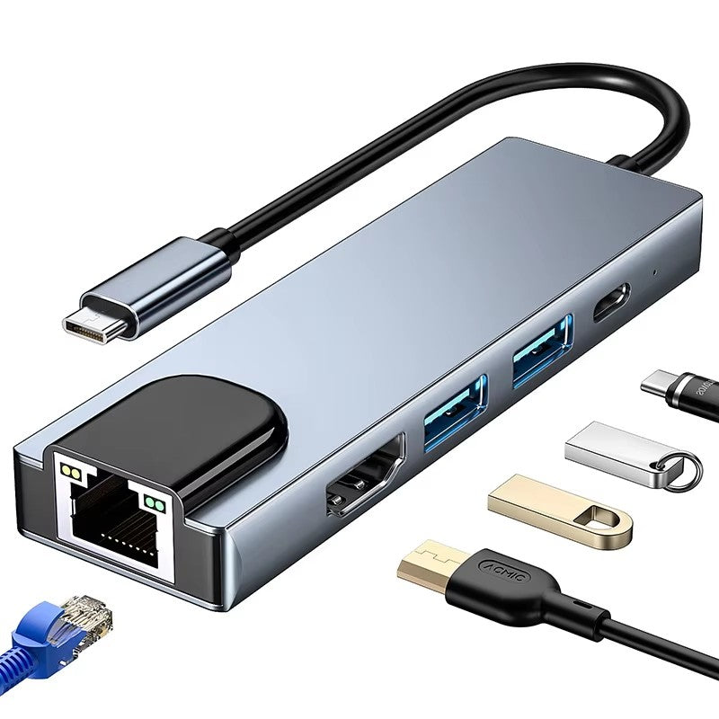 hdmi-4k-gigabit-ethernet-5-in-1-usb-3-0-hub-with-5gbps-data-transfer