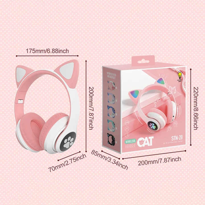 adorable-pink-wireless-cat-paw-headphones-with-ear-flaps