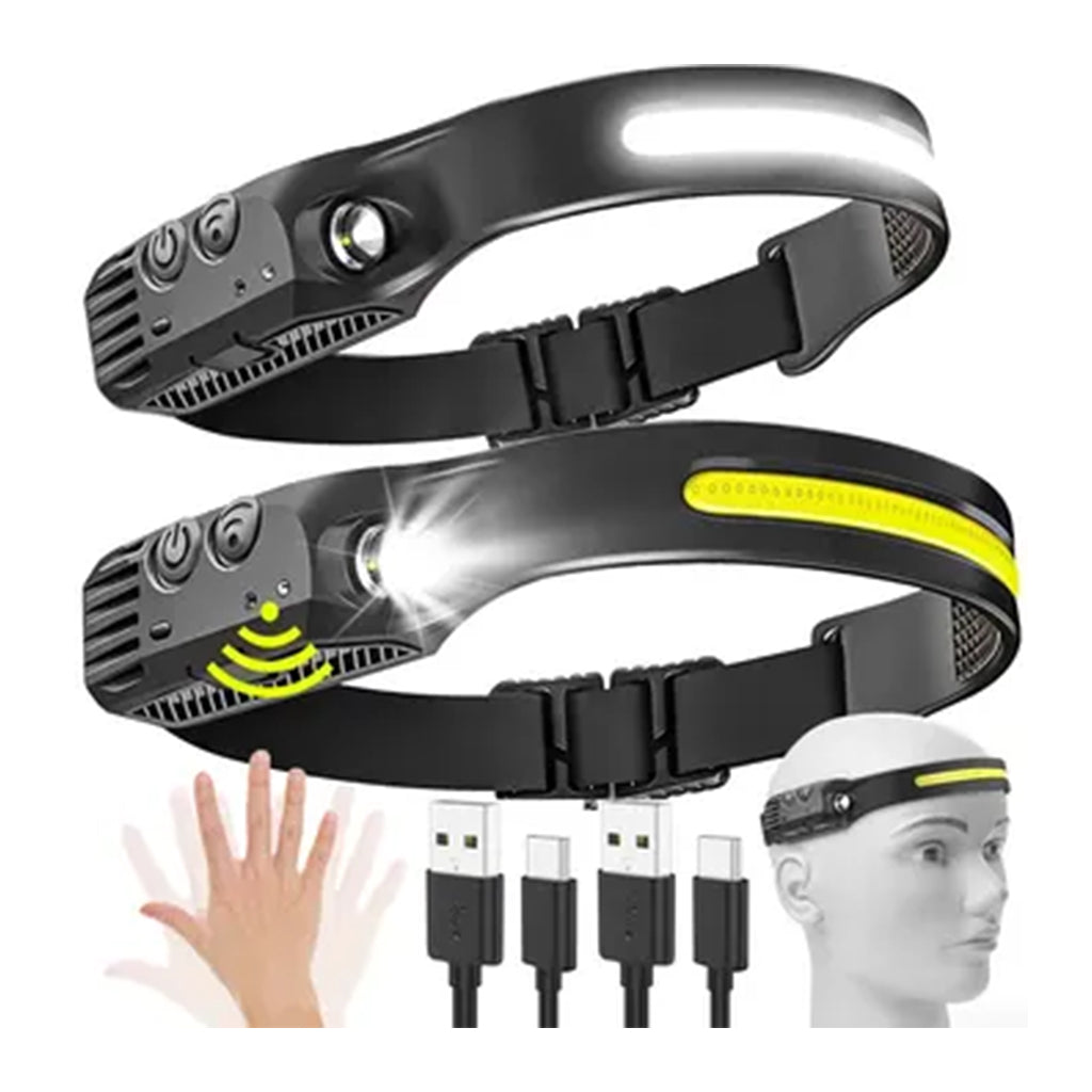 bdi-full-vision-rechargeable-cob-led-headlamp-with-type-c-waterproof-sensor-switch-camping-head-torch-emergency-hot-led-headlight