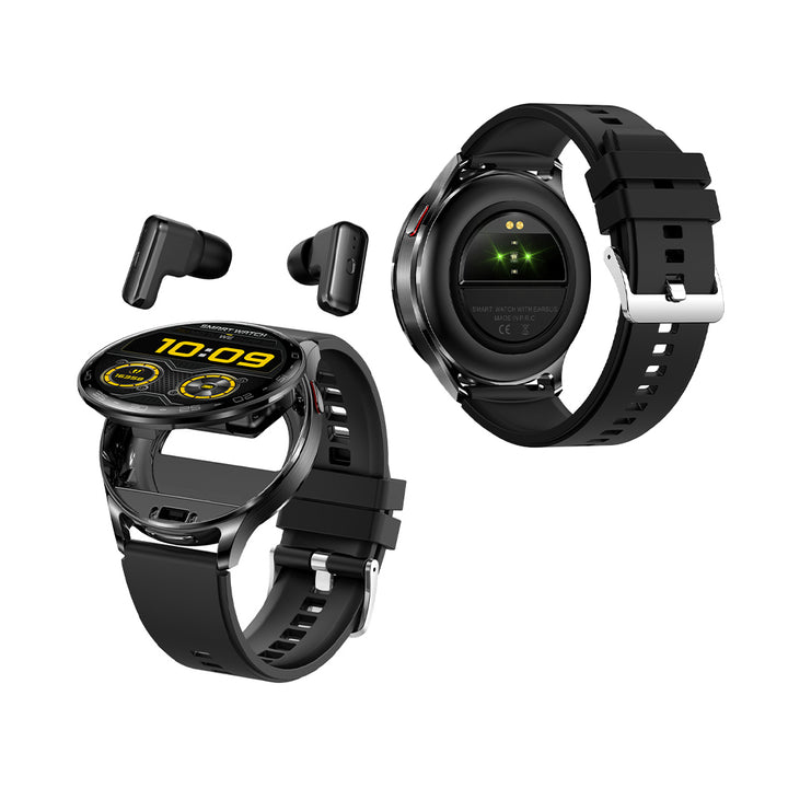 2-in-1 Smart Watch with Hidden Earbuds – 1.39 inch IPS Touch Screen Health Monitoring 100+ Sports Modes