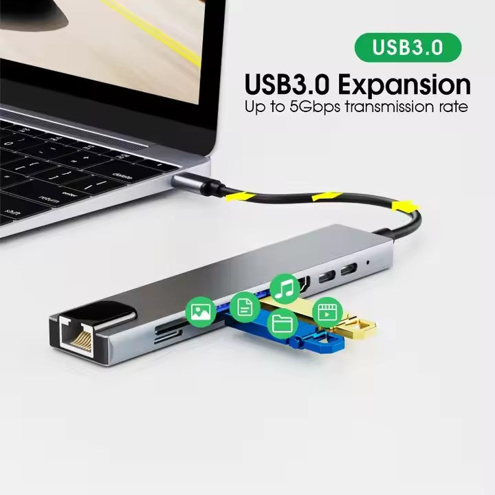 8-in-1-usb-type-c-docking-station-supports-4k-video-pd-fast-charging-suitable-for-macbook-and-other-devices