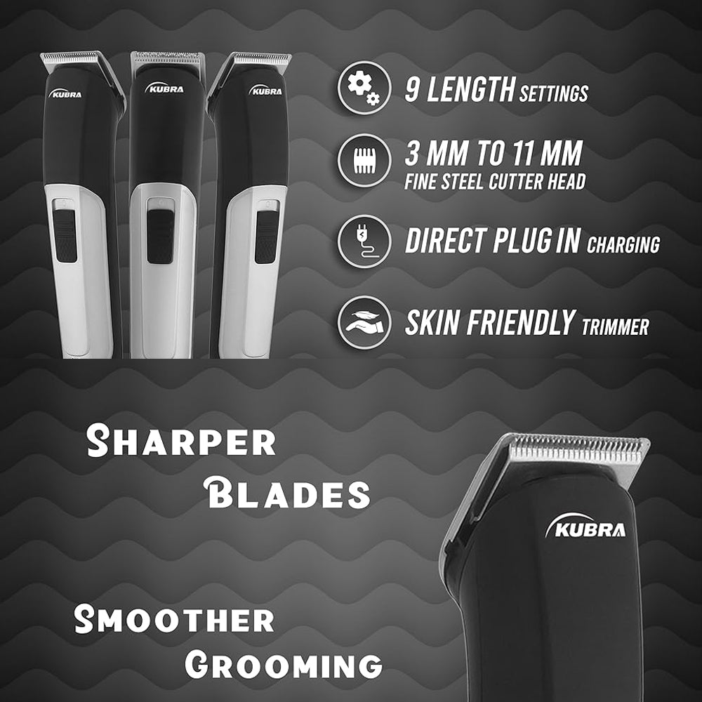 10x-electric-hair-clipper-9-length-settings-skin-friendly-rechargeable-cordless