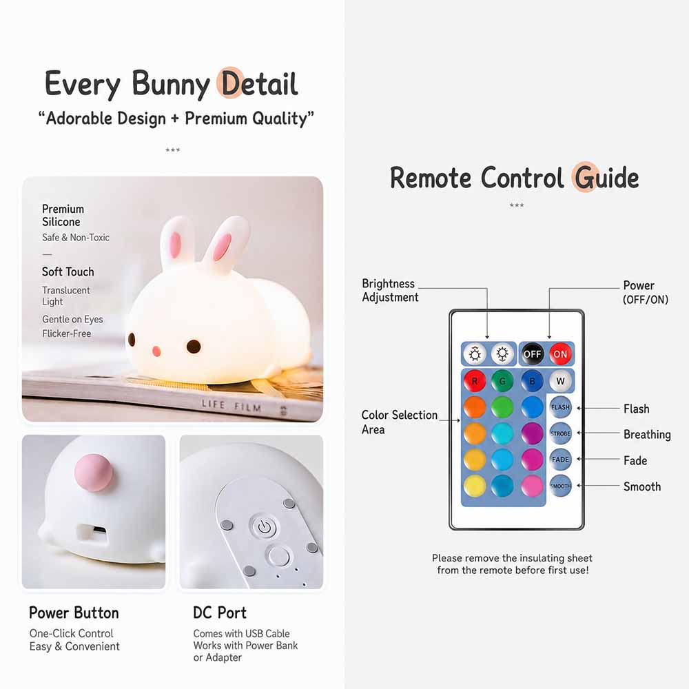 bdi-rabbit-baby-night-light-silicone-touch-lamp-remote-control-7-color-changing-for-nursery