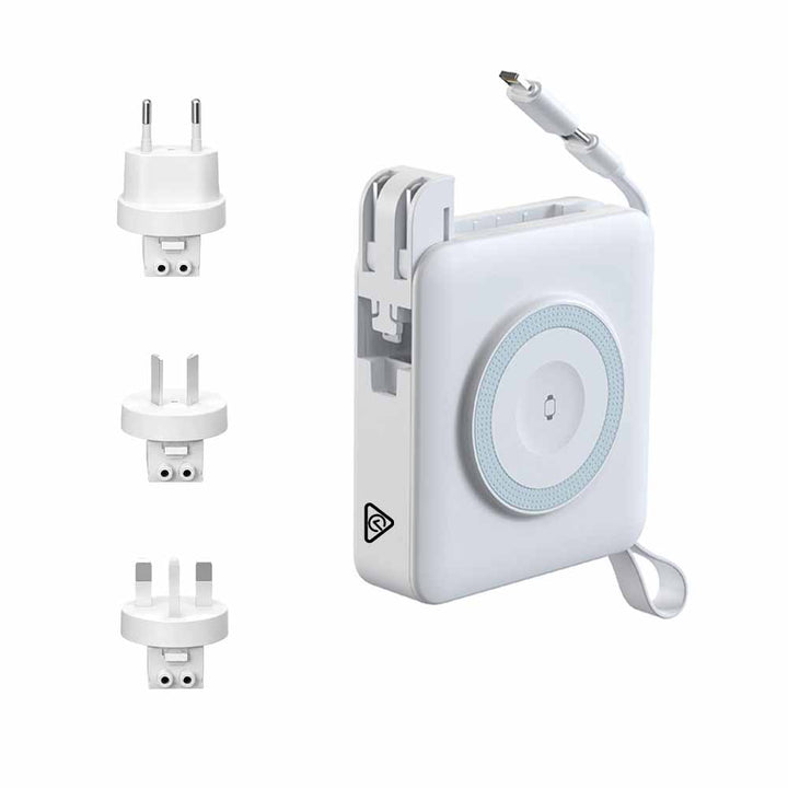 10000mAh Magnetic Wireless Power Bank – Multi-function travel plug works in multiple countries ﻿
