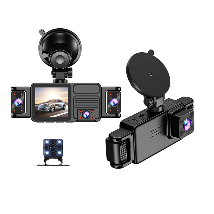 5-Channel Dash Cam – Front 2.5K + 4 Surround Cameras, 2" IPS Display, Night Vision, Parking Monitor
