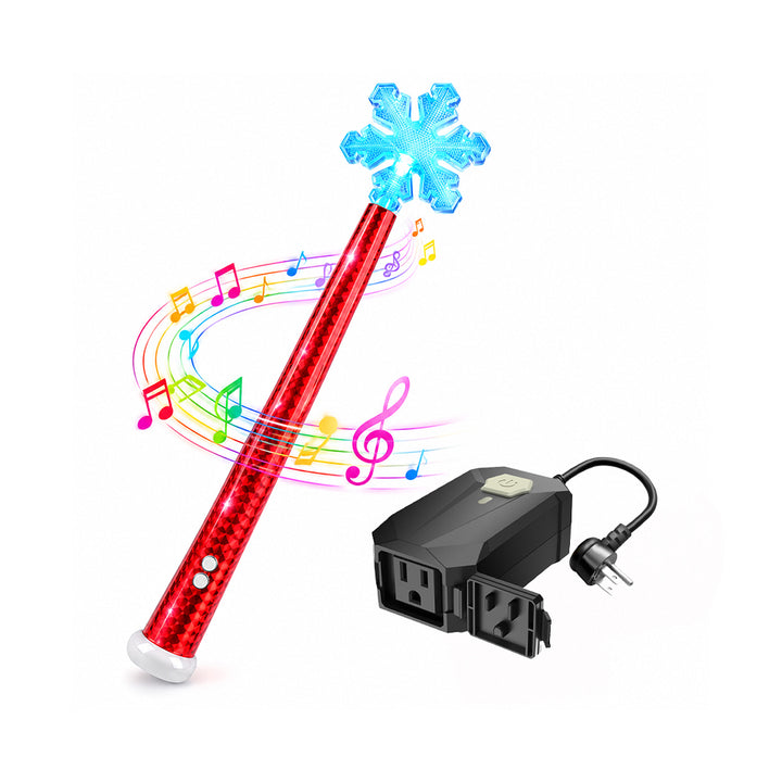 Magic Wand Wireless Remote Control Outlet Kit – Control Christmas Tree Lights and Home Appliances from Up to 65ft Away