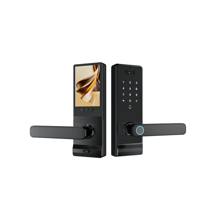 Smart Fingerprint Door Lock – No-Drill Retrofit 3D Face Recognition Tuya APP 9 Unlock Methods