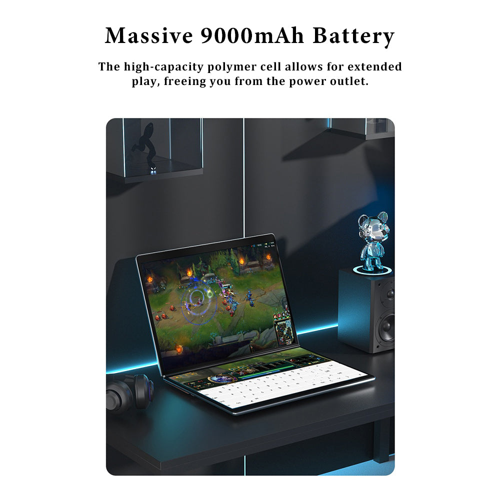 2 In 1 Desktop Computer Dual Screen Laptop - 14inch 2-in-1 Foldable Computer with Dual Touchsc ...