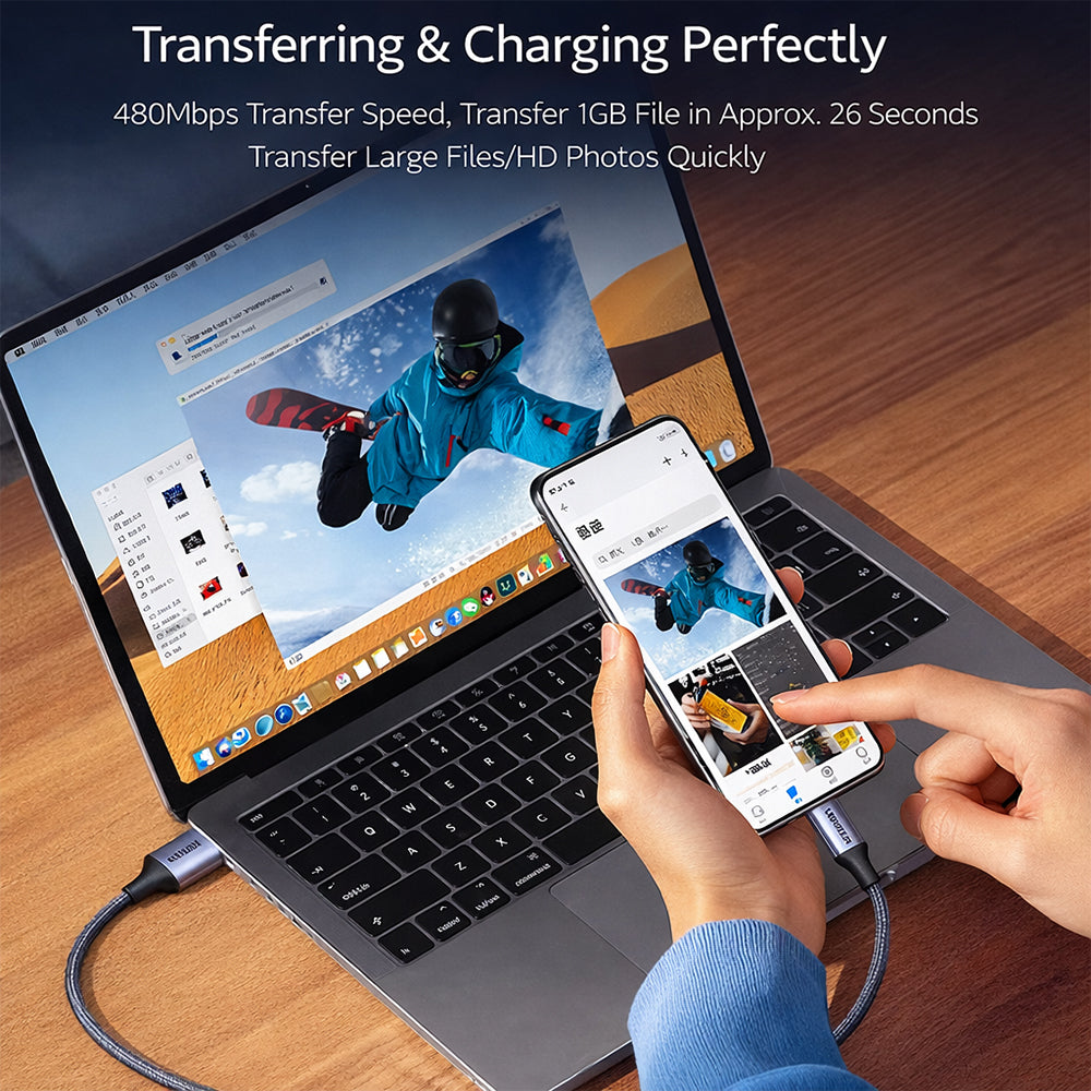 ugreen-type-c-carplay-cable-fast-charging-qc3-0-data-transfer-nylon-braided-durable-1m